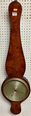 Lot 1131 - An early Victorian flame mahogany onion-topped...