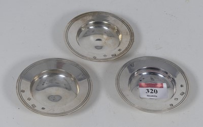 Lot 320 - A set of three Elizabeth II silver Armada...
