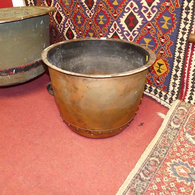 Lot 1153 - An early 20th century riveted copper log...