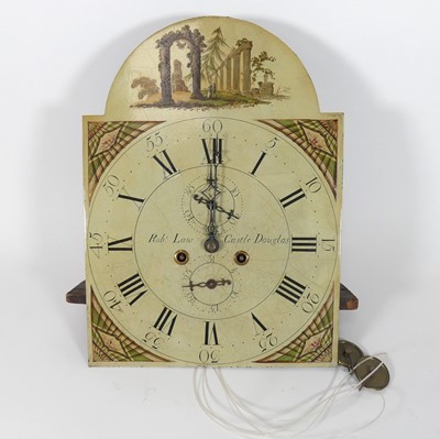 Lot 76 - A 19th century longcase clock painted 13" dial,...