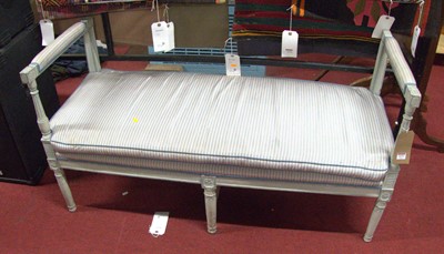 Lot 1173 - A French pastel blue painted two-seater window...
