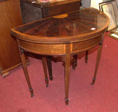Lot 1177 - An Edwardian mahogany and satinwood inlaid...