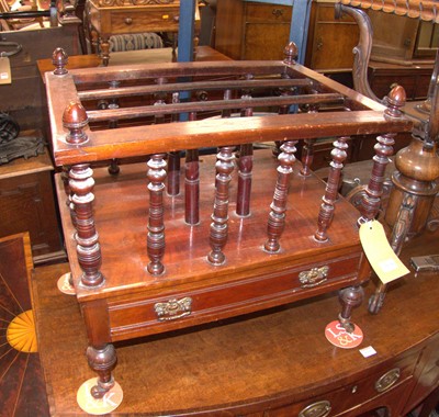 Lot 1178 - A late Victorian walnut three-division...