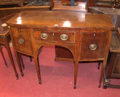 Lot 1180 - A 19th century compact mahogany bowfront...