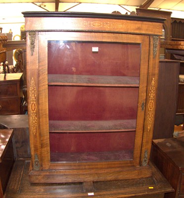 Lot 1181 - A mid-19th century walnut, floral satinwood...