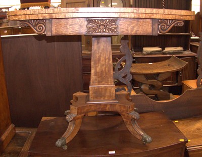 Lot 1183 - An early Victorian mahogany D-shaped baize...