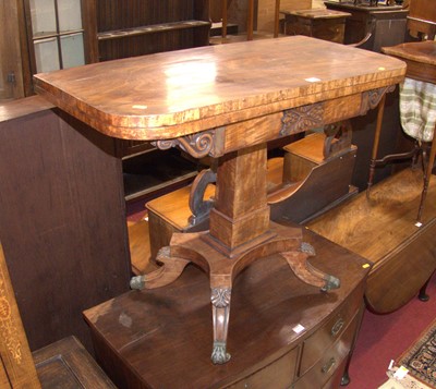 Lot 1237 - An early Victorian mahogany D-shaped baize...