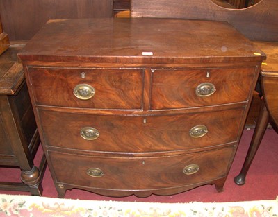 Lot 1184 - A small Regency mahogany and flame mahogany...