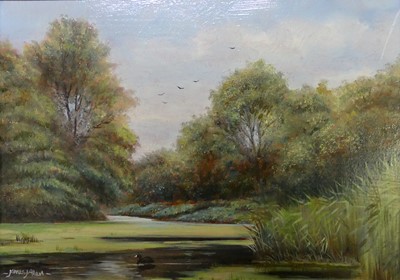 Lot 1086 - James Allen - A High Summer near Ongworth, oil...