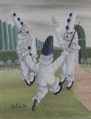 Lot 1088 - Noel Barker - The Singing Lesson, acrylic on...
