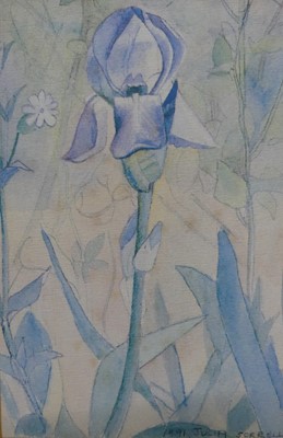 Lot 1101 - Julia Sorrell - Flag Iris and white campion,...