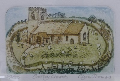 Lot 1102 - Glyn Thomas - Ramsholt Church, lithograph,...