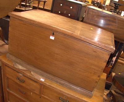 Lot 1191 - A 19th century provincial elm hinge top...