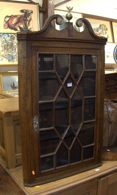 Lot 1199 - A George III oak astragal glazed single door...