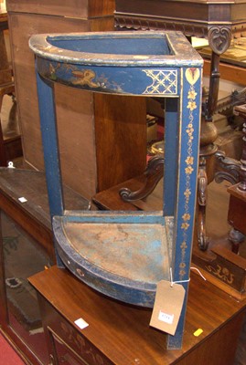 Lot 1214 - A Chinoiserie blue lacquered and gilt...