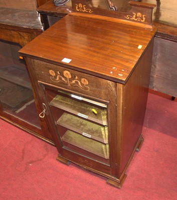 Lot 1215 - An Edwardian mahogany and floral satinwood...