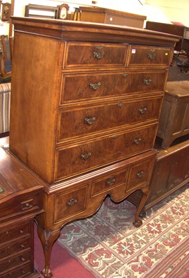 Lot 1218 - A mid-Georgian style figured walnut and...