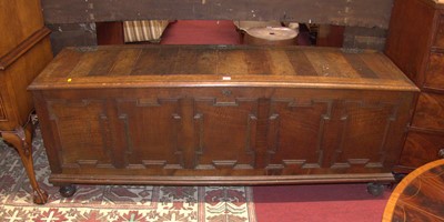 Lot 1221 - A joined and geometric moulded oak five...