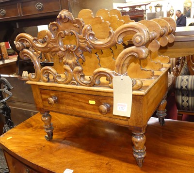 Lot 1222 - A mid-Victorian floral carved and pierced...