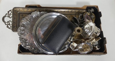 Lot 187 - A collection of metalware, to include a silver...