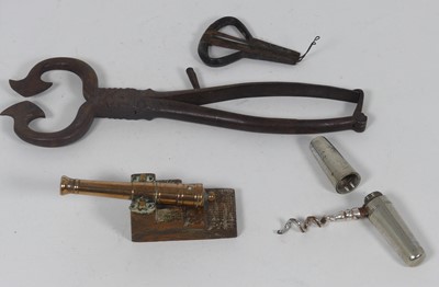 Lot 349 - A pair of 19th century iron sugar nips/cutters,...