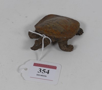 Lot 354 - A reproduction cold painted bronze figure of a...