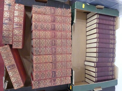 Lot 496 - Two boxes of books containing 13 volumes of...