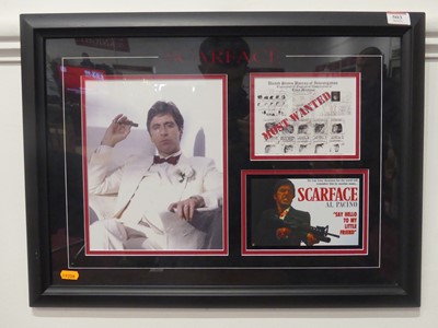Lot 503 - A framed & glazed Scarface movie picture