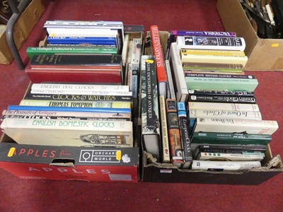 Lot 517 - Two boxes of antique and modern release clock...