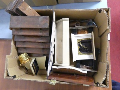 Lot 373 - A collection of dolls house furniture and...