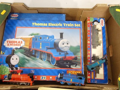 Lot 524 - A box of Hornby Thomas the Tank Engine related...