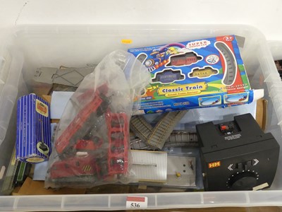 Lot 536 - One box of New-Ray 00 gauge track together...