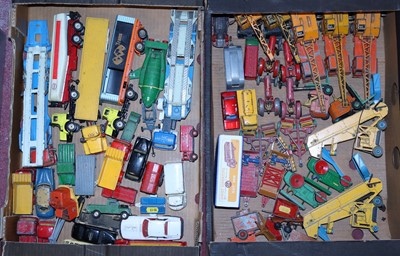 Lot 541 - Two trays of mixed playworn Dinky toy and...