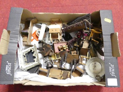 Lot 379a - A collection of dolls house furniture and...