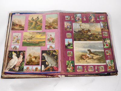 Lot 438 - A Victorian scrapbook, contents to include...