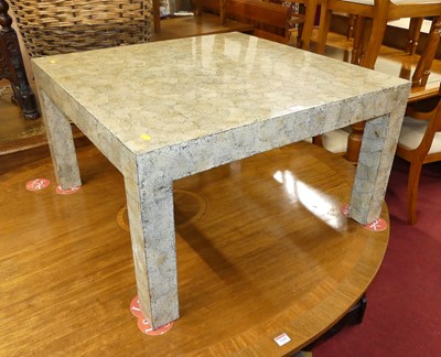 Lot 1267 - A contemporary lacquered square coffee table,...