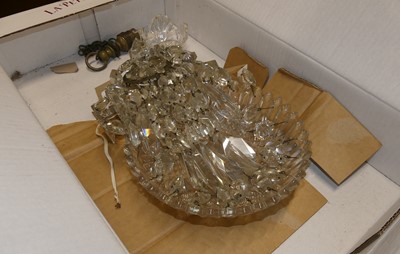 Lot 1273 - A cut and moulded glass pineapple shaped...