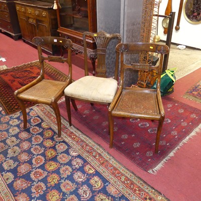 Lot 1304 - A pair of Victorian beech, rosewood and brass...