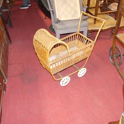Lot 1313 - An early 20th century stained wood cane back...