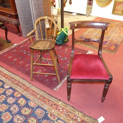 Lot 1322 - A set of four 19th century mahogany bar back...