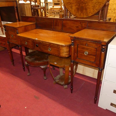 Lot 1333 - A 19th century mahogany ledgeback sideboard,...