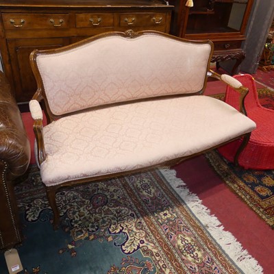 Lot 1345 - An early 20th century French walnut framed and...