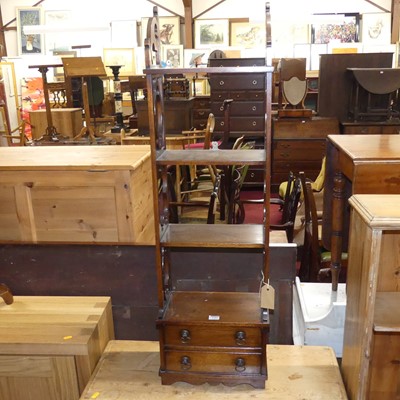 Lot 1353 - A contemporary mahogany four-tier narrow wall...