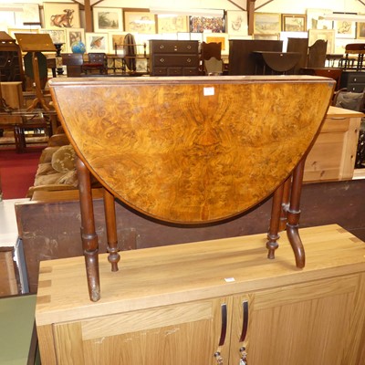 Lot 1355 - A mid-Victorian figured walnut Sutherland table