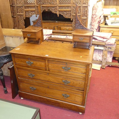 Lot 1359 - An Edwardian satin walnut swing mirror back...