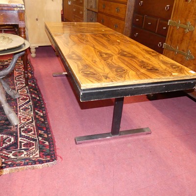 Lot 1367 - A 1970s rosewood effect, ebonised and chromed...