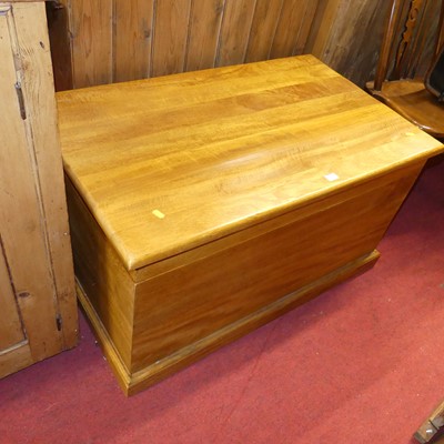 Lot 1379 - A contemporary hardwood hinge top blanket...