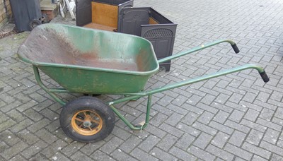 Lot 1383 - A green painted metal Endurance wheel barrow