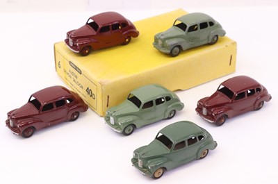 Lot 645 - Dinky Toys 40D original trade box of 6 Austin...