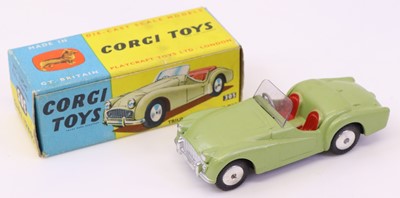 Lot 535 - Corgi Toys No. 305 Triumph TR3 Sports Car,...